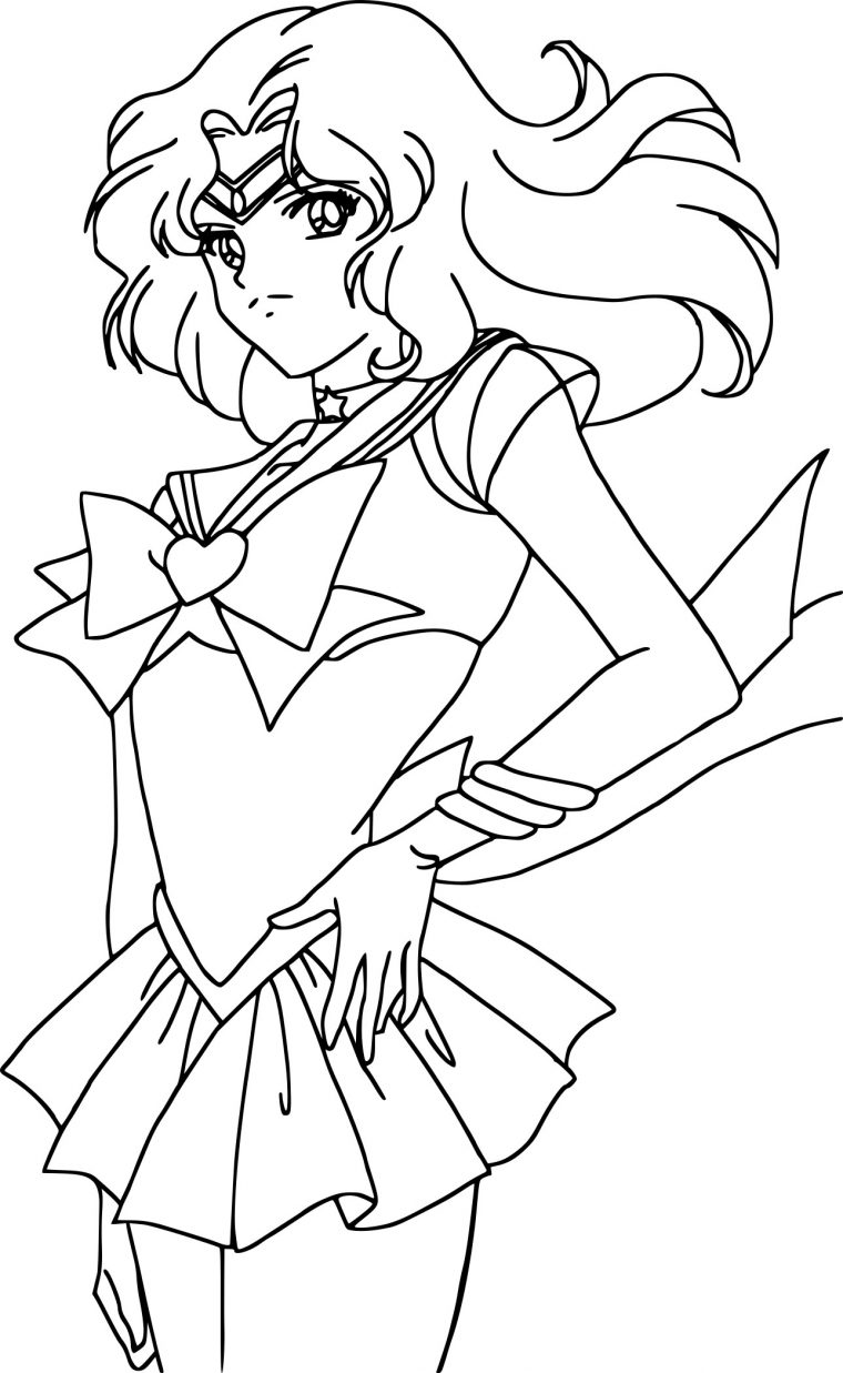 Coloriage Sailor Neptune À Imprimer Gratuit encequiconcerne Coloriage Sailor Moon A Imprimer