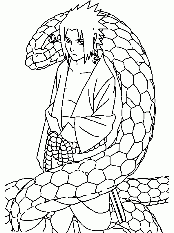 Coloriage – Sasuke Shippuden pour Coloriage Naruto Sasuke