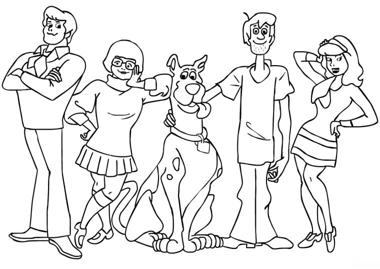 Coloriage Scooby-Doo Personnages À Imprimer destiné Coloriage Scooby Doo