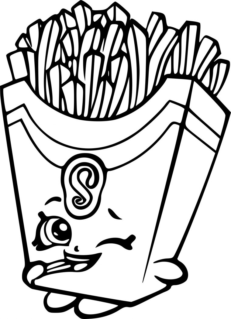 Coloriage Shopkins Frites À Imprimer Gratuit concernant Dessins Acolorier