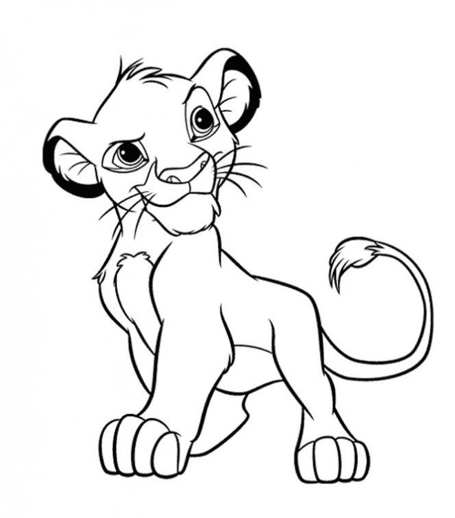 Coloriage Simba En Ligne Dessin Gratuit À Imprimer intérieur Lion A Colorier