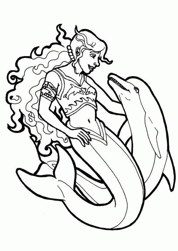 Coloriage Sirene Dauphin – 1001 Animaux concernant Coloriage De Sirene