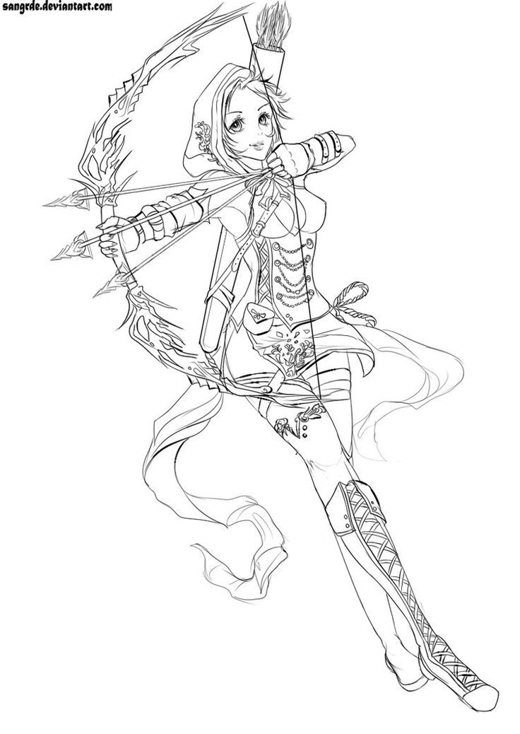 Coloriage | Sketches, Fantasy Drawings, Drawings serapportantà Coloriage Fille