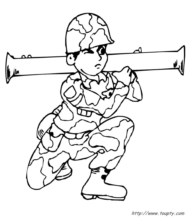 Coloriage Soldat Bazooka Dessin Gratuit À Imprimer à Coloriage Soldat