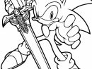 Coloriage Sonic Tient Une Épée Dessin Gratuit À Imprimer avec Coloriage Sonic Le Film