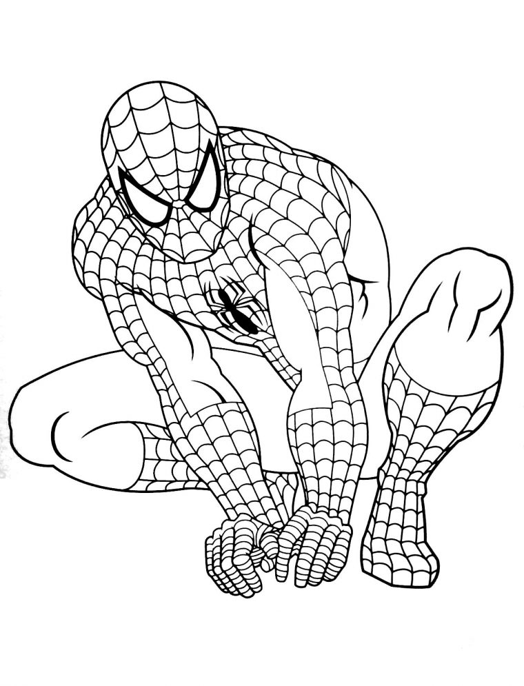 Coloriage Spiderman À Imprimer pour Coloriage Super Héros A Imprimer