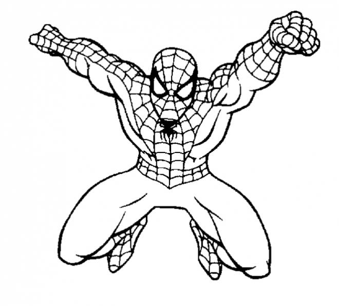 Coloriage Spiderman À L'Assaut Dessin Gratuit À Imprimer serapportantà Coloriage De Spiderman Noir