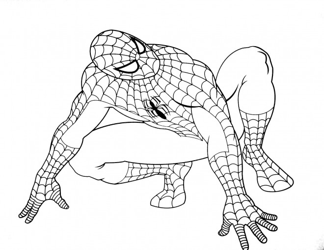 Coloriage Spiderman Facile Stylisé Dessin Gratuit À Imprimer tout Dessin Spiderman À Imprimer Gratuit