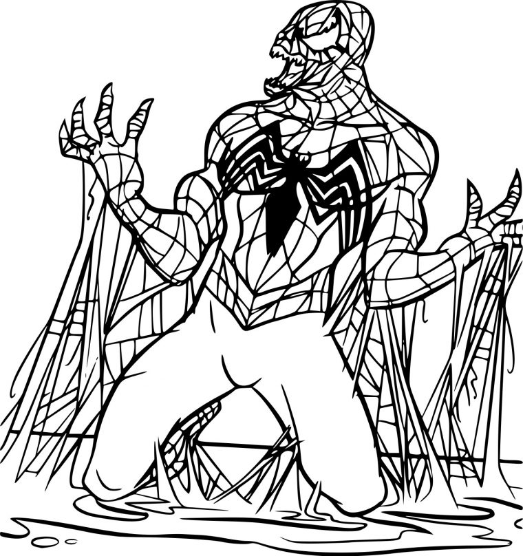 Coloriage Spiderman Noir À Imprimer Sur Coloriages concernant Coloriage Spiderman