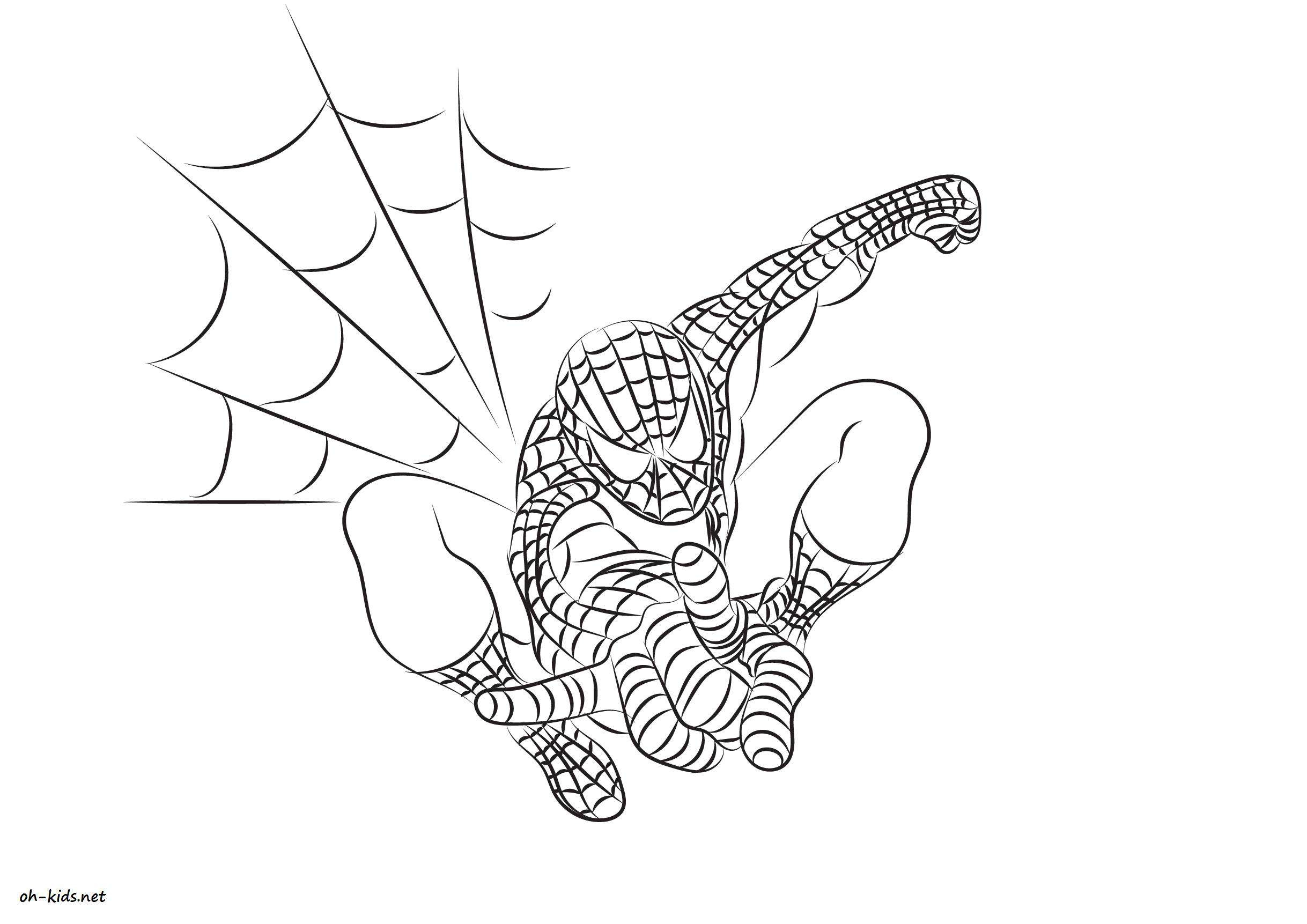 Coloriage Spiderman - Oh Kids Fr à Dessin Spiderman À Imprimer Gratuit