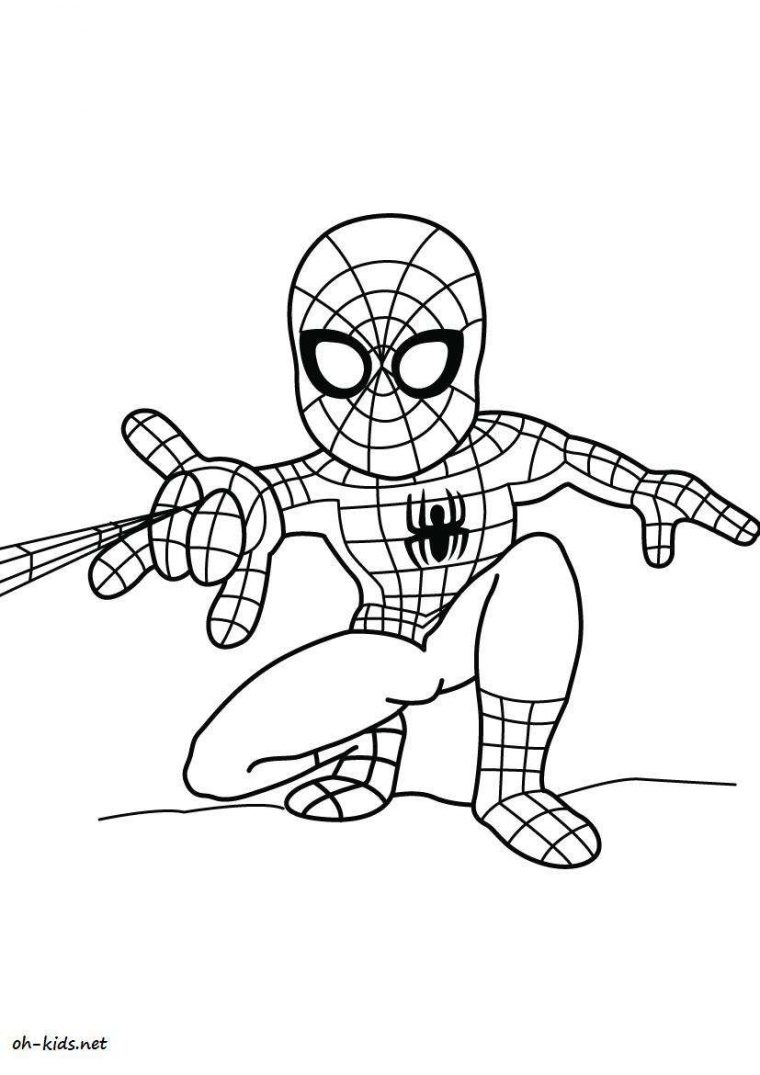 Coloriage Spiderman – Oh Kids Fr pour Coloriage De Spiderman