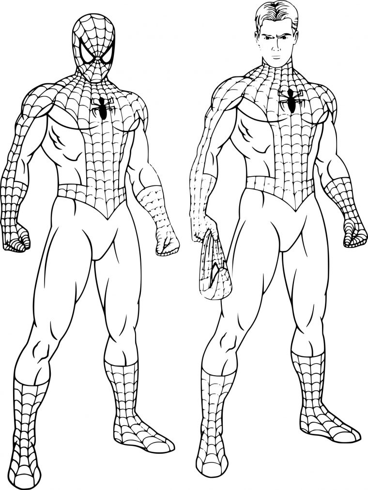 Coloriage Spiderman Peter Parker À Imprimer Sur Coloriages encequiconcerne Dessin A Imprimer Spiderman 4