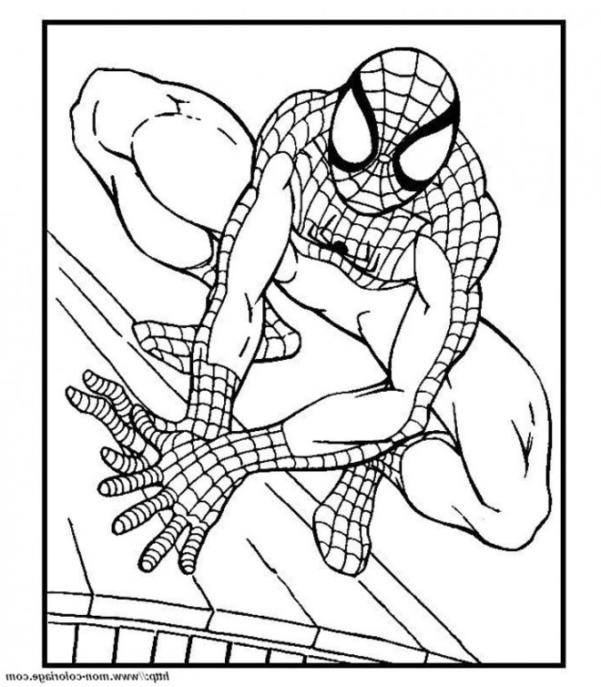 Coloriage Spiderman Te Regarde Dessin Gratuit À Imprimer serapportantà Coloriage De Spiderman Noir