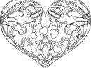 Coloriage St-Valentin Coeur Magnifique Dessin Gratuit À concernant Coloriage Coeur À Imprimer Gratuit
