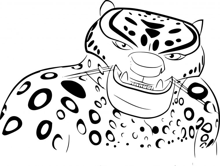 Coloriage Tai Lung Kung Fu Panda À Imprimer tout Panda A Colorier