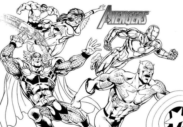 Coloriage The Avengers | Coloring: Movies/Tv | Coloriage intérieur Coloriage Avengers