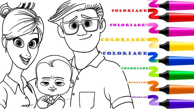 Coloriage The Boss Baby Et Sa Famille | Dessin Et tout Coloriage Baby Boss A Imprimer