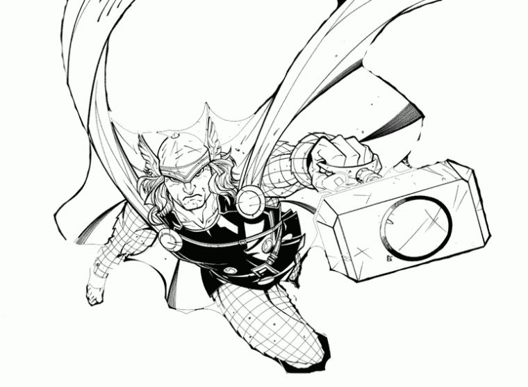 Coloriage Thor Imprimer serapportantà Coloriage Thor A Imprimer Gratuit