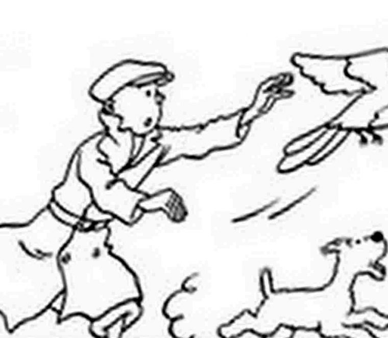 Coloriage Tintin Et Milou avec Coloriage Tintin Et Milou