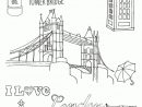 Coloriage Tower Bridge De Londres pour Drapeau De L Angleterre À Colorier