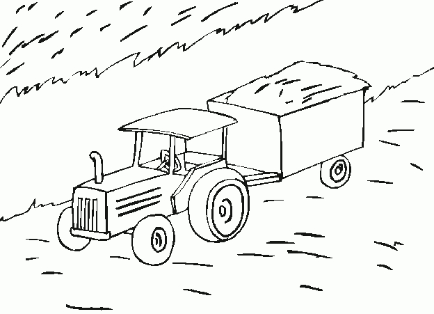 Coloriage Tracteur Avec Remorque En Ligne pour Dessin D Un Tracteur