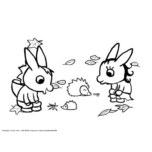 Coloriage Trotro Et Nana Dessin Gratuit À Imprimer avec Coloriage Herisson A Imprimer Gratuit