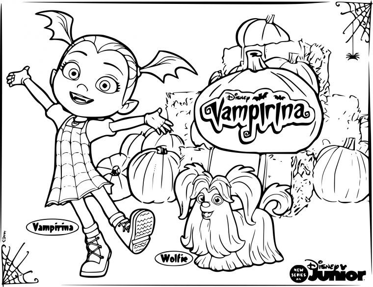 Coloriage Vampirina À Imprimer encequiconcerne Dessins Acolorier