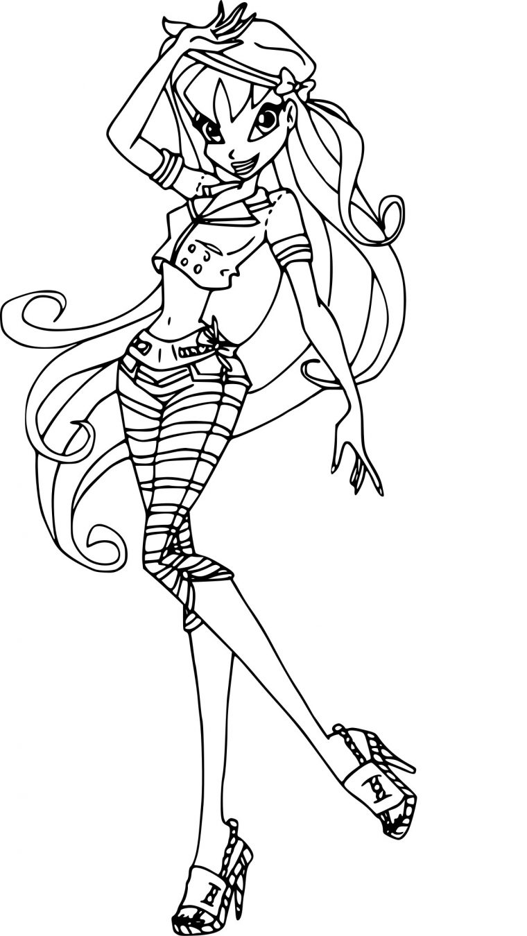Coloriage Winx Stella À Imprimer Gratuit destiné Coloriage De Perroquet A Imprimer Gratuit