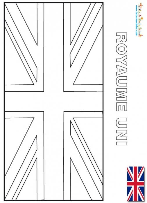 Coloriage204: Coloriage Drapeau Anglais pour Dessin De L Angleterre