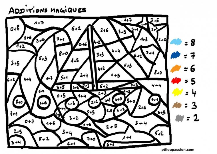 Coloriage204: Coloriage Magique Calcul Cp avec Coloriage Magique Ce1 Maths