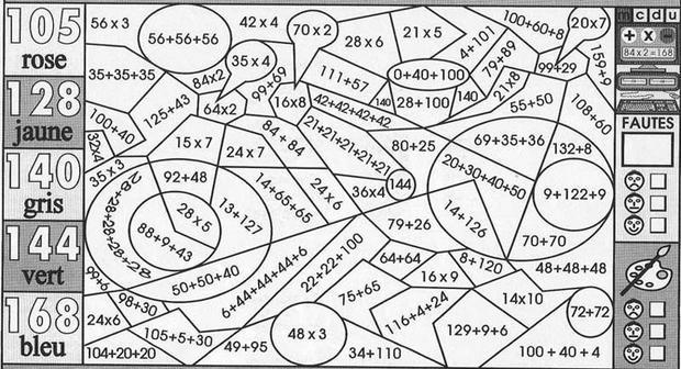 Coloriage204: Coloriage Magique Cm1 Maths tout Coloriage Avec Calcul