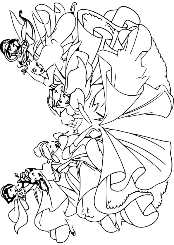Coloriage204: Coloriage Princesse Disney Gratuit avec Coloriage De Princesses Disney A Imprimer
