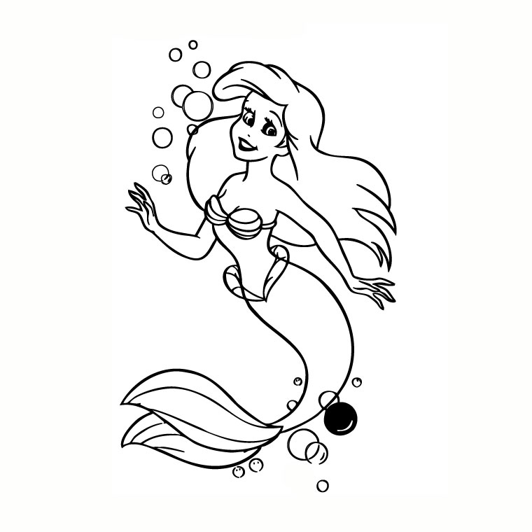 Coloriages À Imprimer : La Petite Sirène, Numéro : 6410 destiné Dessin A Imprimer Arielle La Petite Sirene