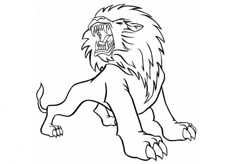 Coloriages À Imprimer : Lion, Numéro : 23907 concernant Lion A Colorier