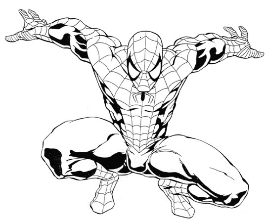 Coloriages À Imprimer : Spiderman, Numéro : 4563 serapportantà Coloriage De Spiderman Noir