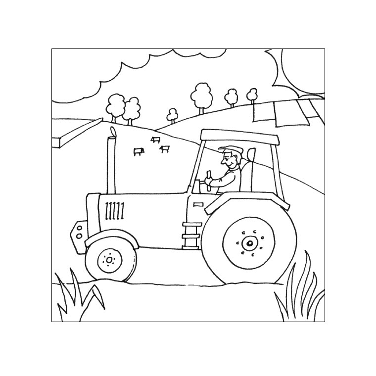 Coloriages À Imprimer : Tracteur, Numéro : 16979 destiné Coloriage De Tracteur À Imprimer