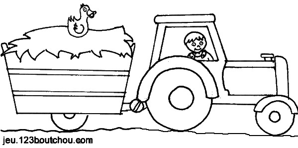 Coloriages À Imprimer : Tracteur, Numéro : 7353 pour Coloriage De Tracteur À Imprimer
