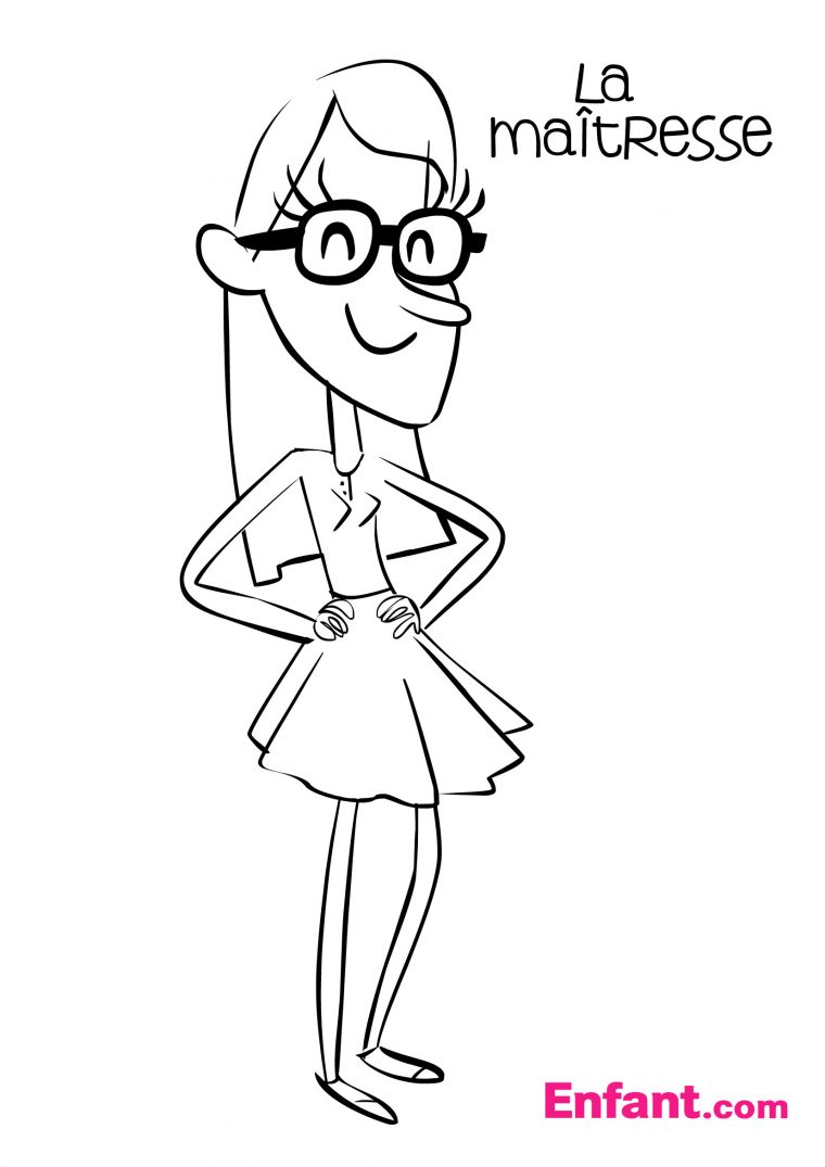 Coloriages À Télécharger: Coloriages : Nos Héros De Noël encequiconcerne Dessin Maitresse
