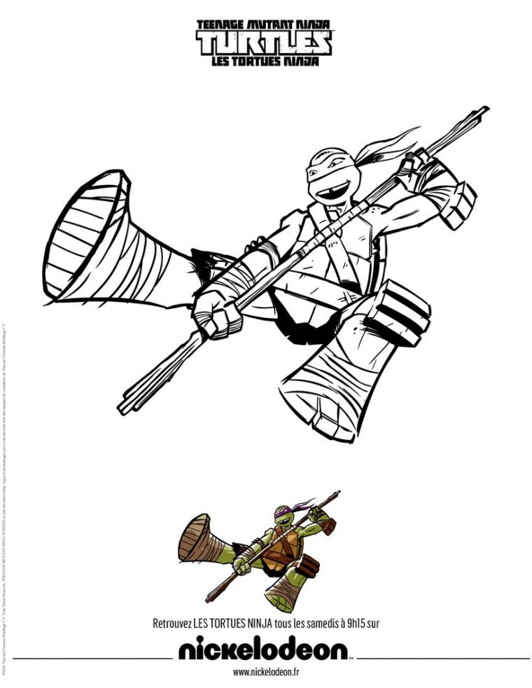 Coloriages Coloriage Donatello – Fr.hellokids encequiconcerne Coloriage Tortue Ninja A Imprimer Gratuit