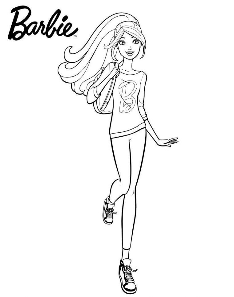 Coloriages De Barbie, À Imprimer Et Télécharger :) intérieur Coloriage Barbie Fait Du Surf