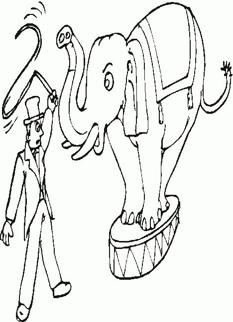 Coloriages De Cirque dedans Dessin Animaux Elephant De Cirque