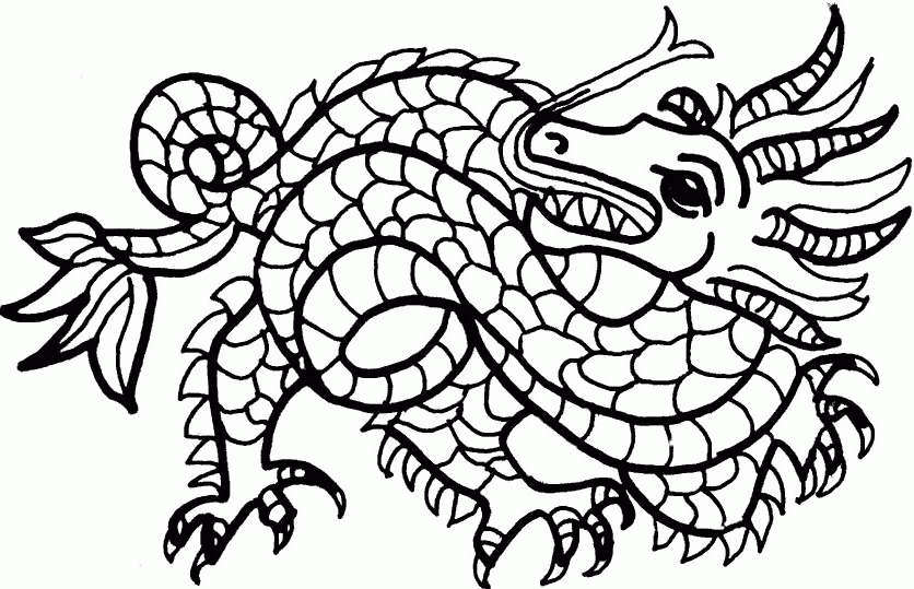 Coloriages De Dragons Chinois – Kewlfr concernant Coloriage Dragon Chinois