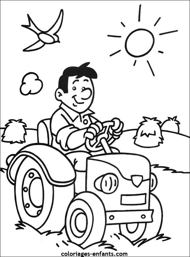 Coloriages De Tracteur | Coloriage, Coloriage Ferme encequiconcerne Coloriage À Peindre À Imprimer