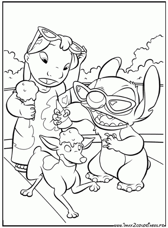 Coloriages Du Film D'Animation De Walt Disney : Lilo Et tout Coloriage A Imprimer Disney Stitch