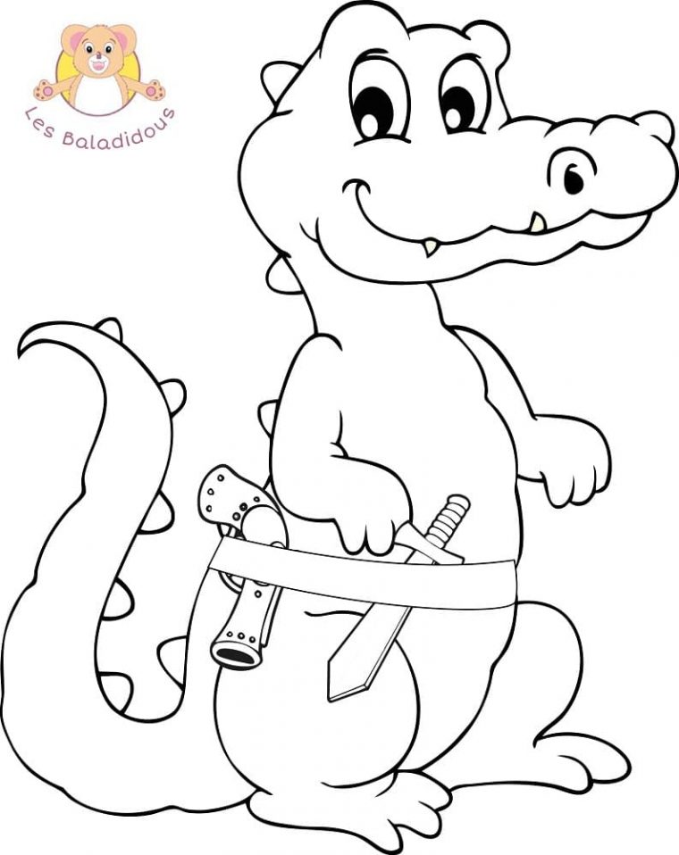 Coloriages Et Comptines avec Coloriage Crocodile A Imprimer Gratuit