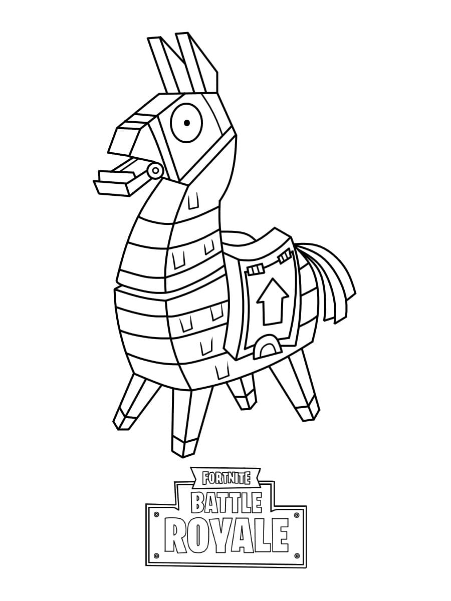 Coloriages Et Dessins Fortnite : Lamas Rose Du Jeu concernant Coloriage Fortnite