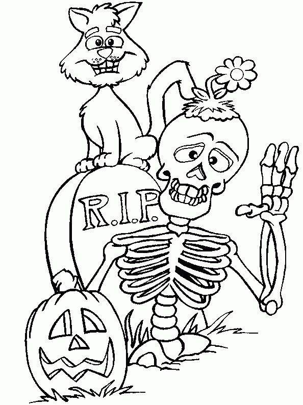 Coloriages Halloween (Citrouille, Sorcière, Squelette destiné Dessin De Citrouille A Imprimer Gratuit