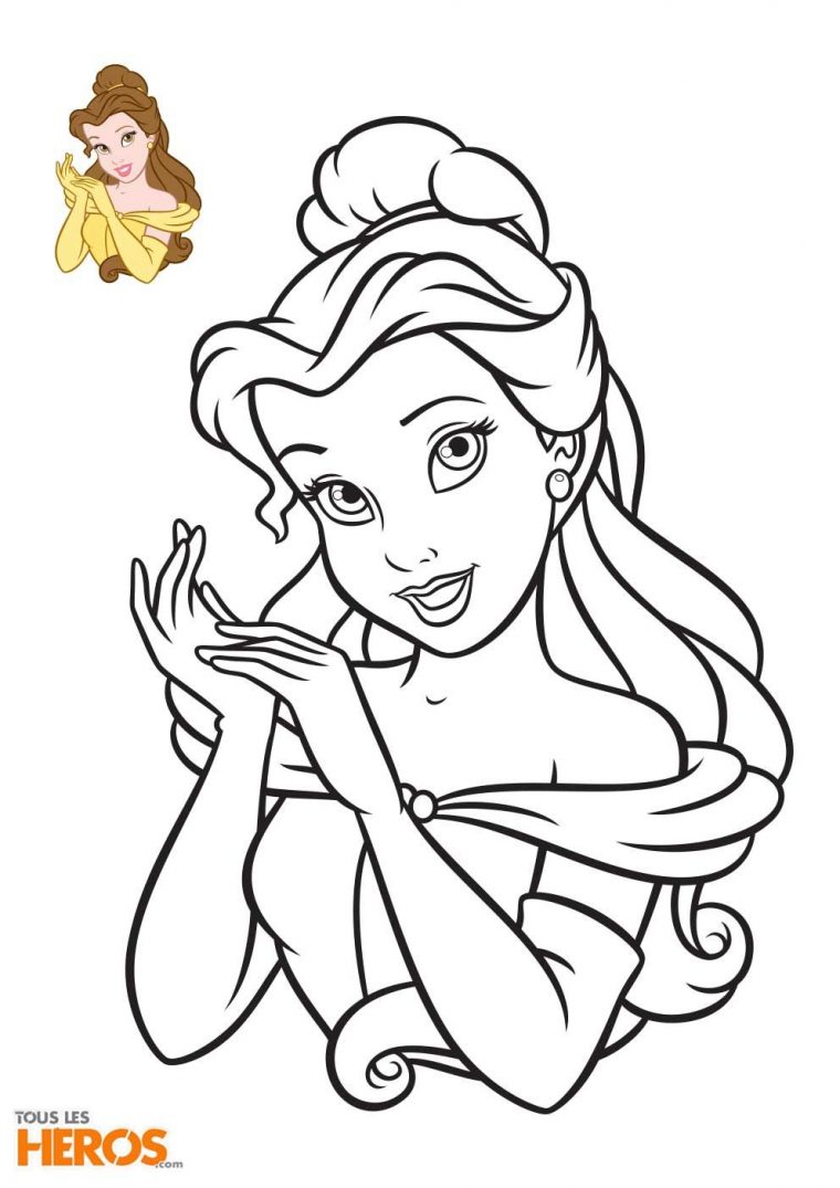 Coloriages La Belle Et La Bête À Imprimer Gratuitement encequiconcerne Princesse À Colorier Et Imprimer