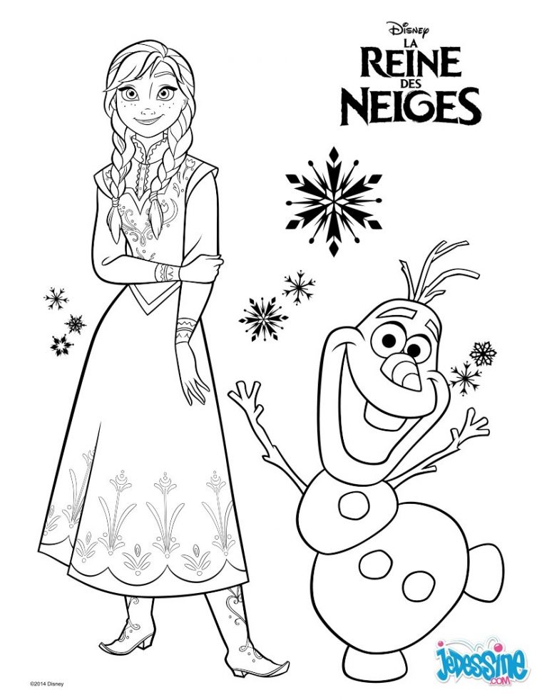 Coloriages La Reine Des Neiges – Anna Et Olaf – Fr avec Coloriage À Imprimer Gratuit Reine Des Neiges