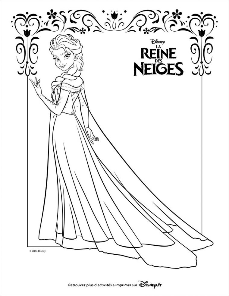 Coloriages La Reine Des Neiges – Elsa – Fr.hellokids avec Coloriage À Imprimer Gratuit Reine Des Neiges